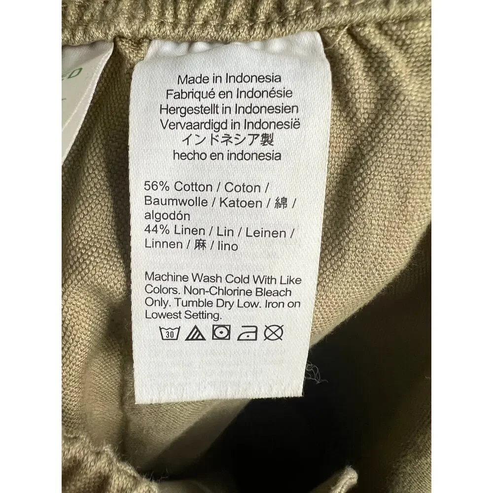New J.Crew Pier Khaki Linen Blend Pants Men's Small Coastal Preppy Old Money